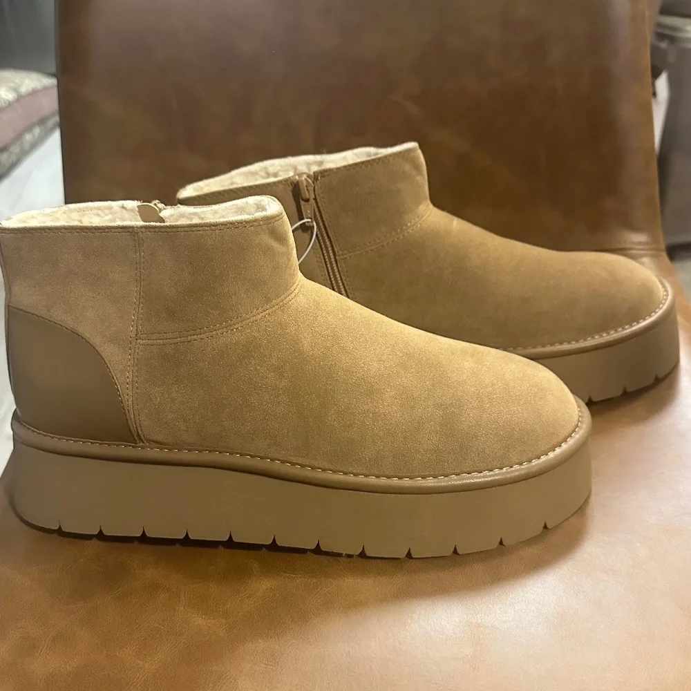 Wild Fable Women's Tan Platform Booties